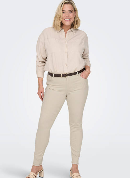 Jeans skinny beige CARMAKOMA pour femme