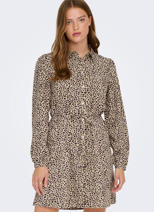 Robe courte beige JACQUELINE DE YONG pour femme