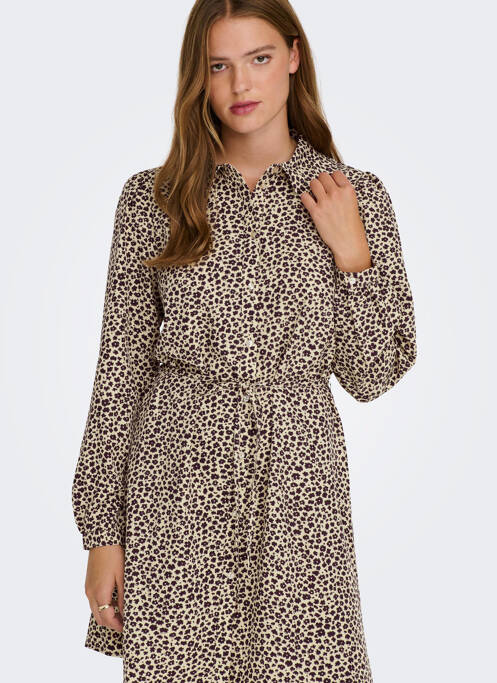 Robe courte beige JACQUELINE DE YONG pour femme