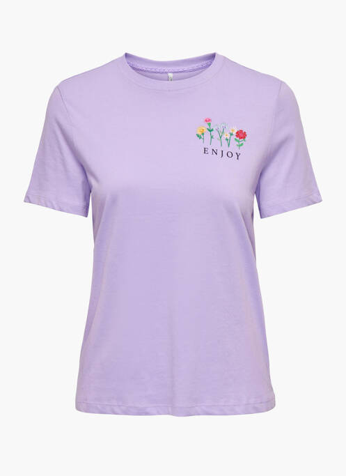 T-shirt violet ONLY femme