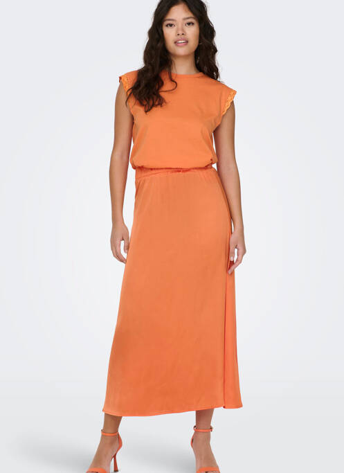 Jupe longue orange JACQUELINE DE YONG pour femme