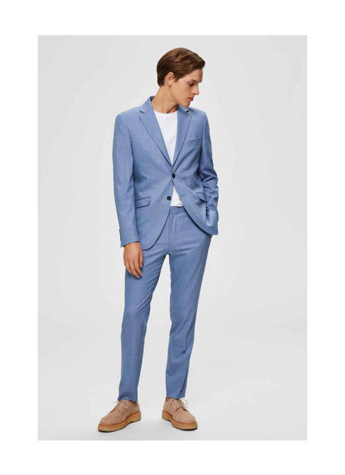 Pantalon chino bleu SELECTED pour homme