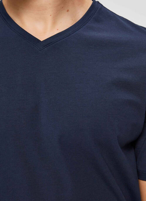 T-shirt bleu SELECTED homme