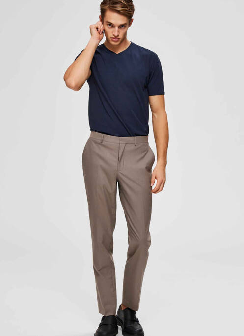 T-shirt bleu SELECTED homme