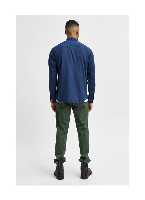 Chemise manches longues bleu SELECTED pour homme