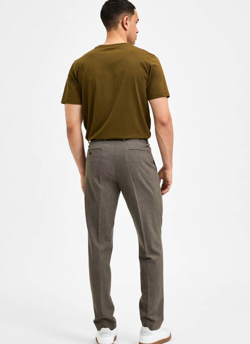 Pantalon chino beige SELECTED pour homme