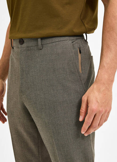 Pantalon chino beige SELECTED pour homme