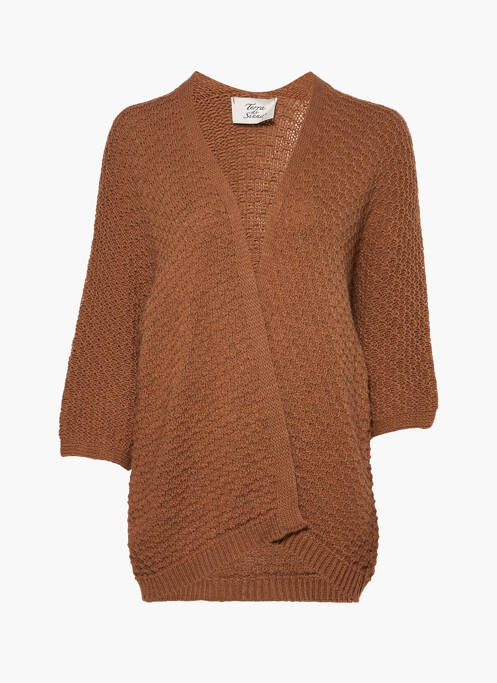 Gilet manches courtes beige TERRA DI SIENA pour femme