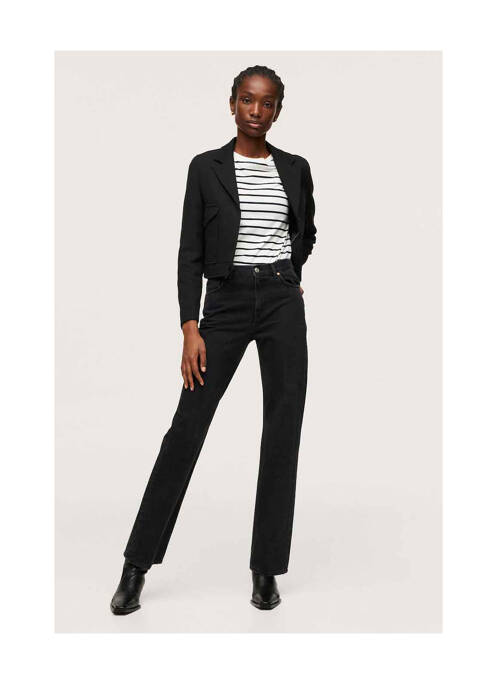 Jeans coupe droite noir MANGO pour femme