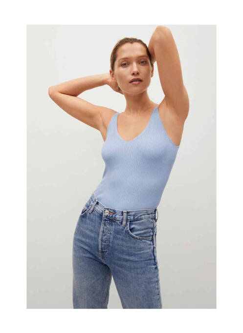 Débardeur bleu MANGO pour femme