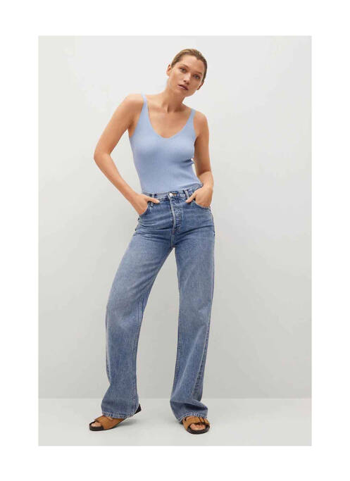 Débardeur bleu MANGO femme