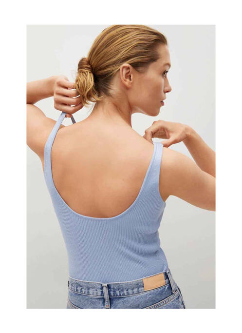 Débardeur bleu MANGO femme