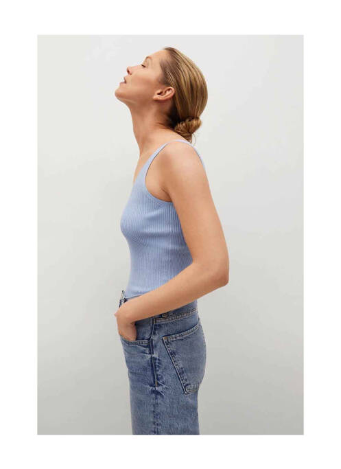 Débardeur bleu MANGO femme