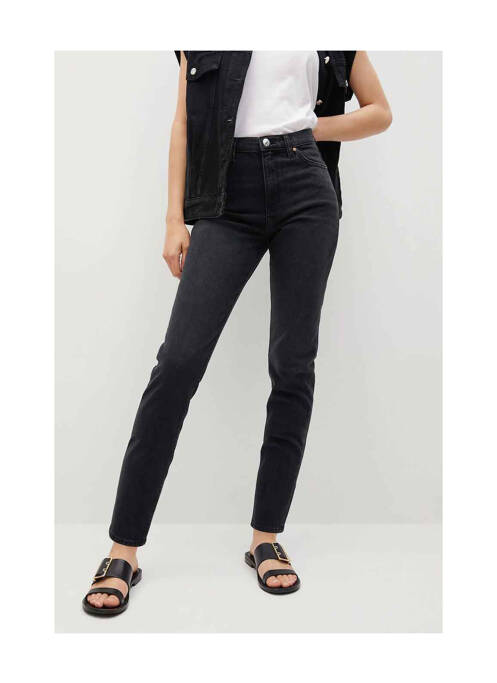 Jean coupe Mom noir MANGO pour femme