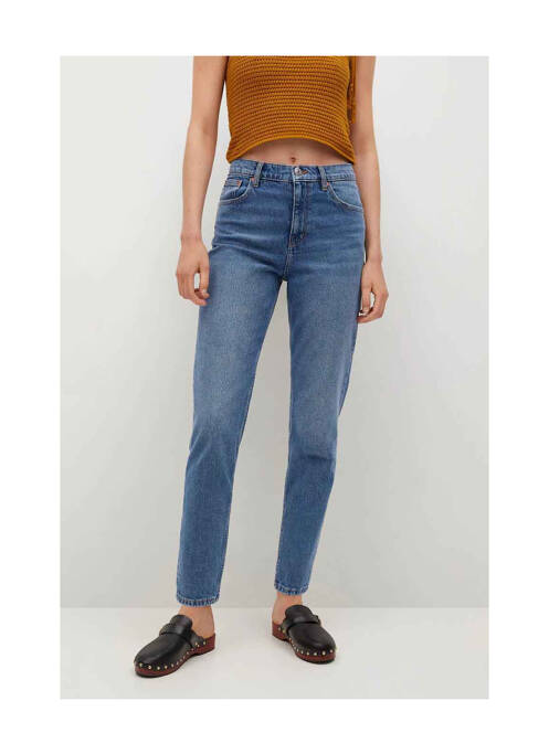 Jean coupe Mom bleu MANGO pour femme
