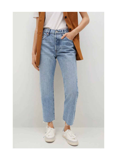 Jeans coupe droite bleu MANGO pour femme