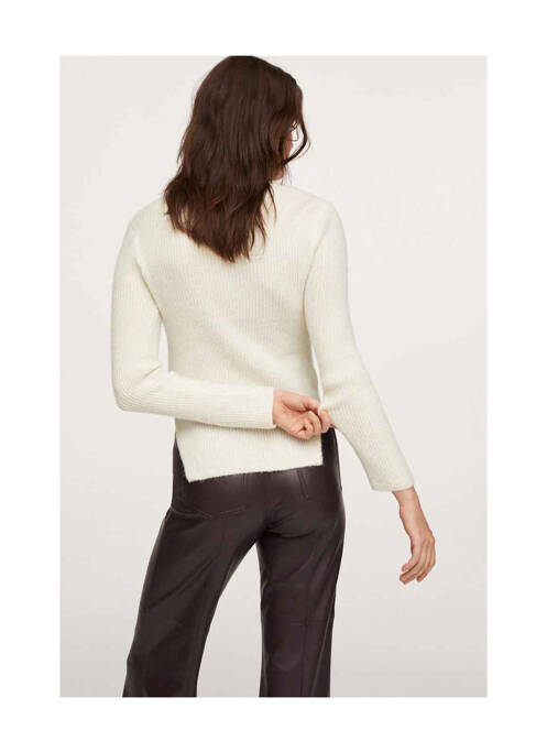 Pull col roulé beige MANGO pour femme