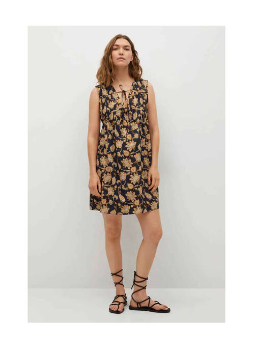 Robe courte noir MANGO pour femme