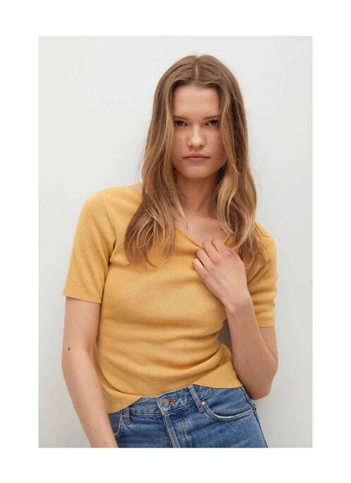 T-shirt jaune MANGO pour femme