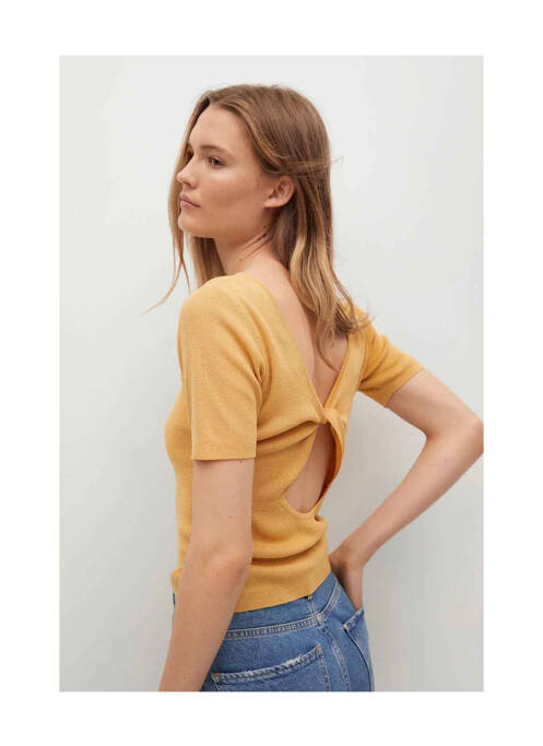 T-shirt jaune MANGO pour femme