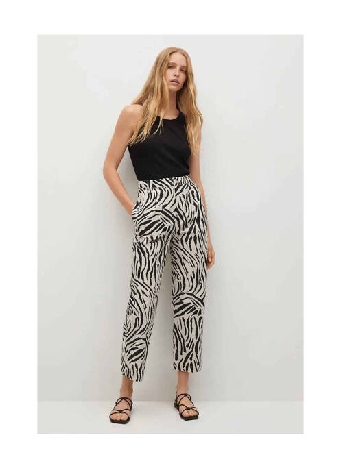 Pantalon 7/8 beige MANGO pour femme