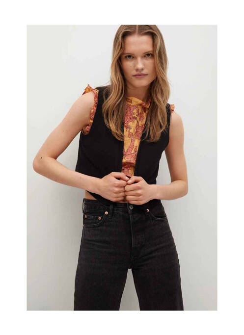 Gilet sans manche noir MANGO pour femme