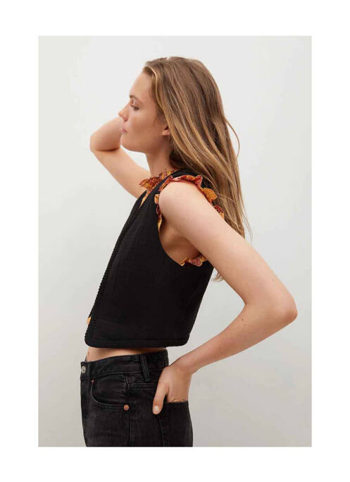 Gilet sans manche noir MANGO pour femme