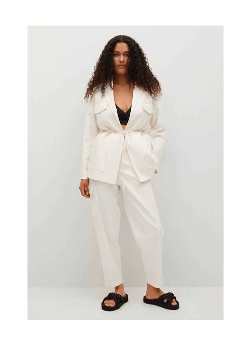 Pantalon 7/8 beige MANGO pour femme