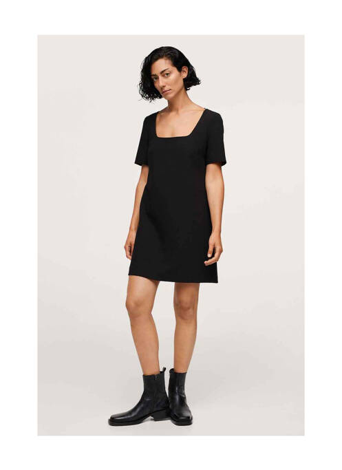 Robe courte noir MANGO pour femme