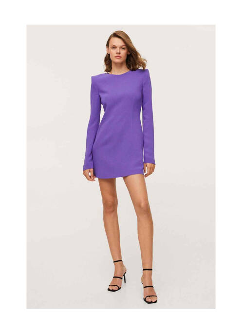 Robe courte violet MANGO pour femme