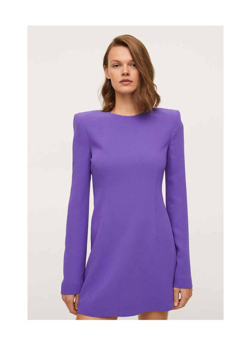 Robe courte violet MANGO pour femme