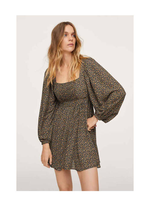 Robe courte marron MANGO pour femme