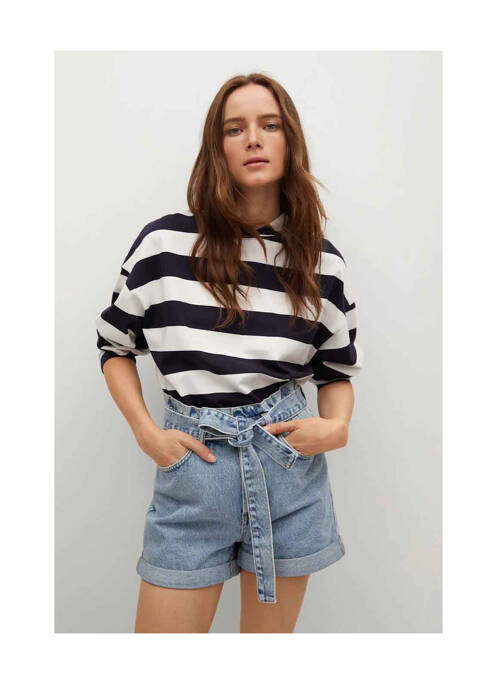Short bleu MANGO pour femme