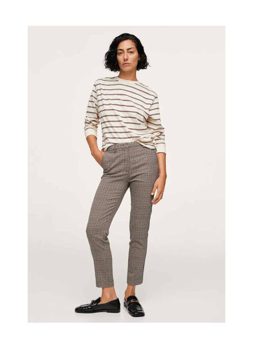Pantalon chino marron MANGO pour femme