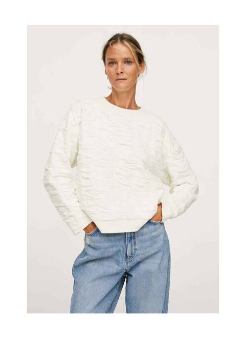Sweat-shirt blanc MANGO pour femme