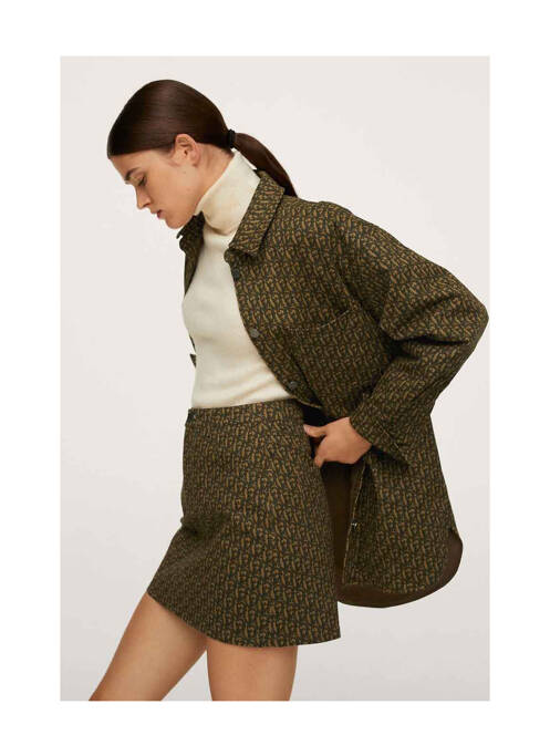 Jupe courte marron MANGO femme