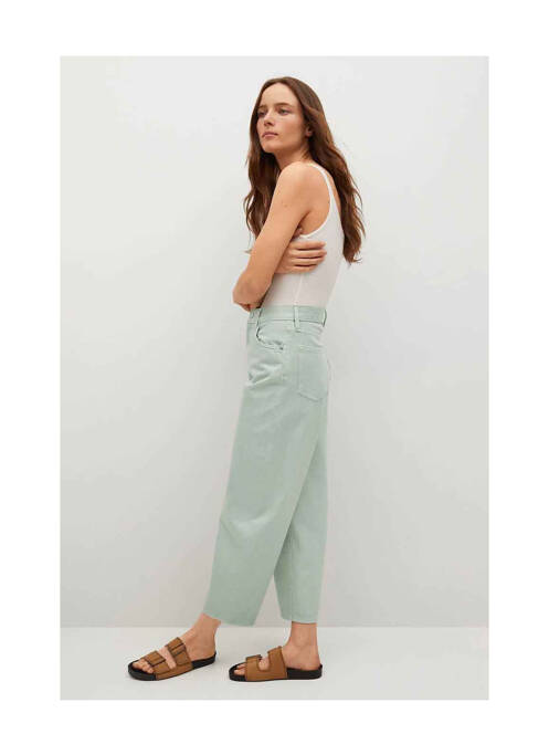 Jeans coupe large vert MANGO femme