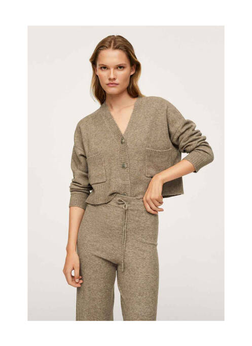 Pantalon flare marron MANGO pour femme