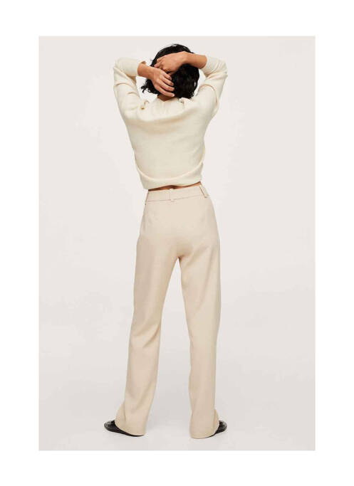 Pantalon large beige MANGO femme