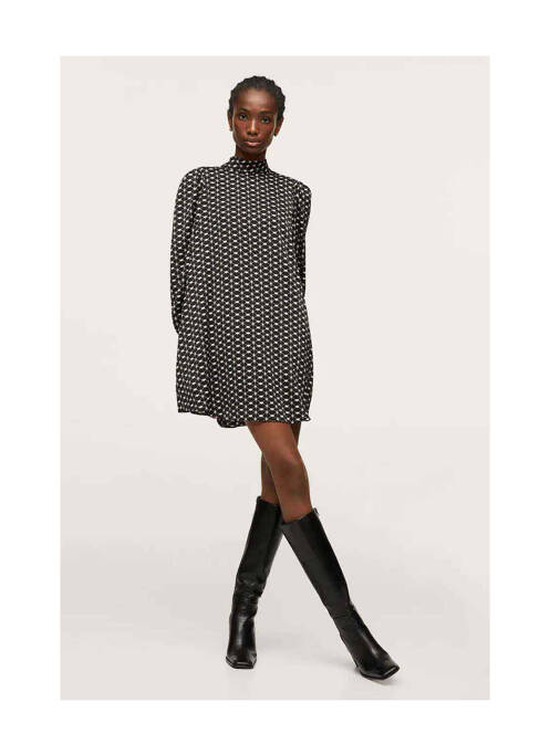 Robe courte noir MANGO pour femme
