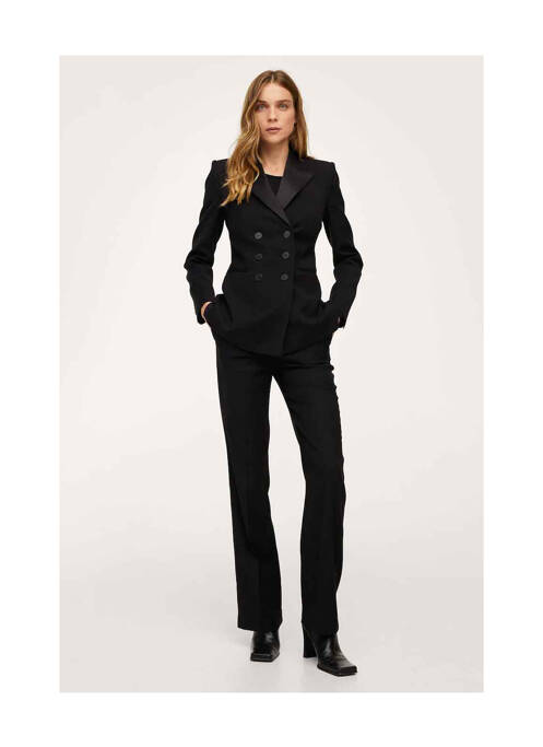 Pantalon 7/8 noir MANGO pour femme