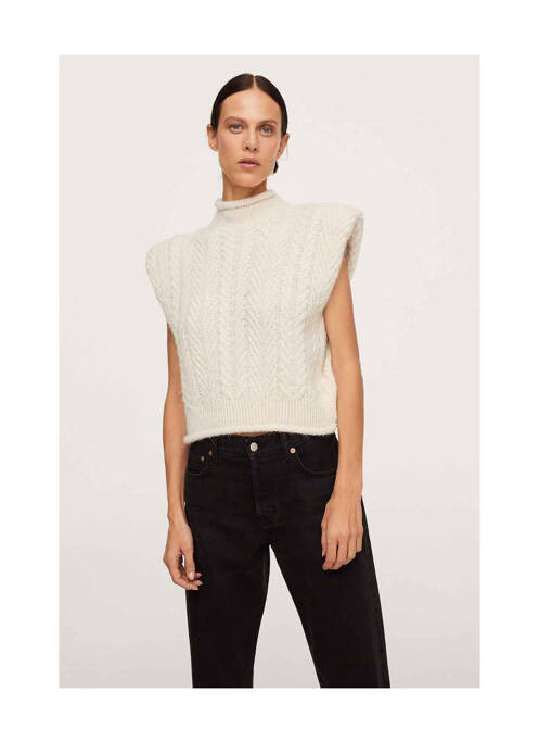 Débardeur beige MANGO pour femme