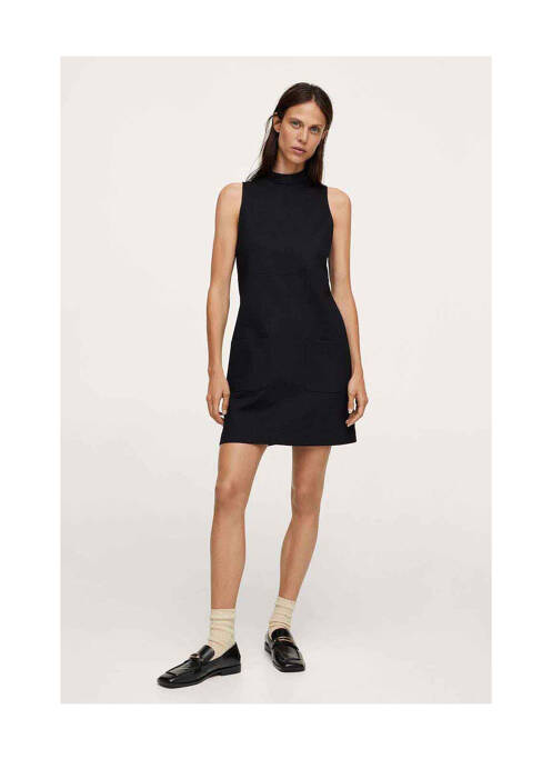 Robe courte noir MANGO pour femme
