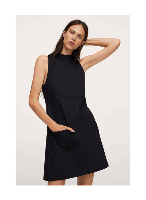 Robe courte noir MANGO pour femme