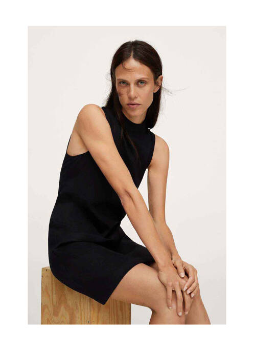 Robe courte noir MANGO pour femme