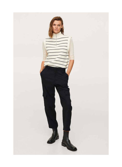 Pantalon cargo noir MANGO pour femme