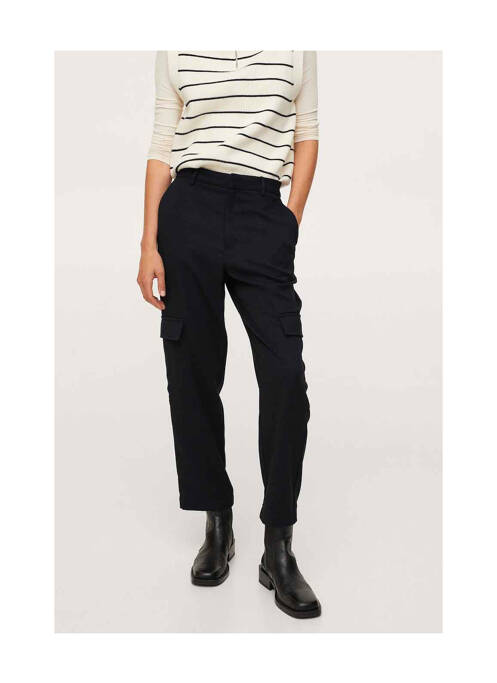 Pantalon cargo noir MANGO pour femme