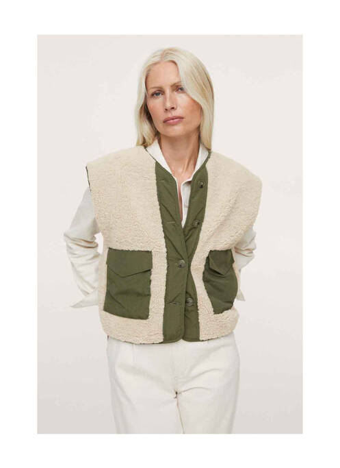 Gilet sans manche beige MANGO pour femme