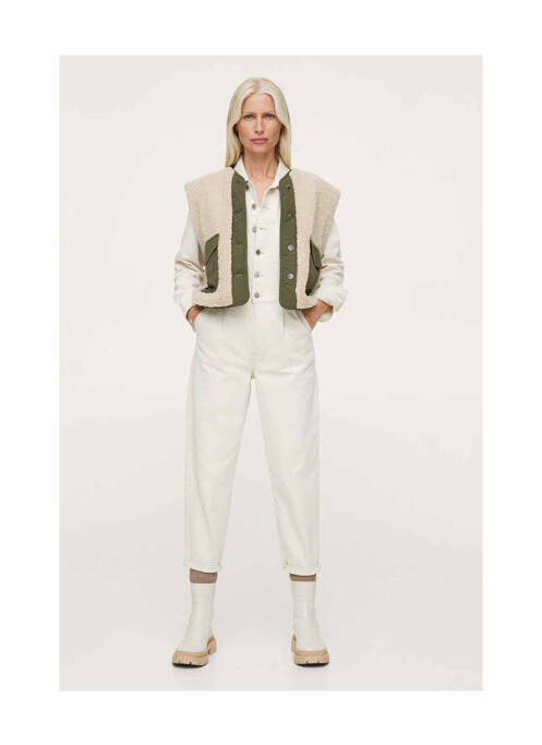 Gilet sans manche beige MANGO pour femme