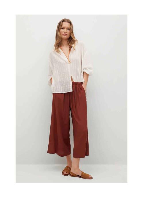 Pantalon 7/8 rouge MANGO pour femme
